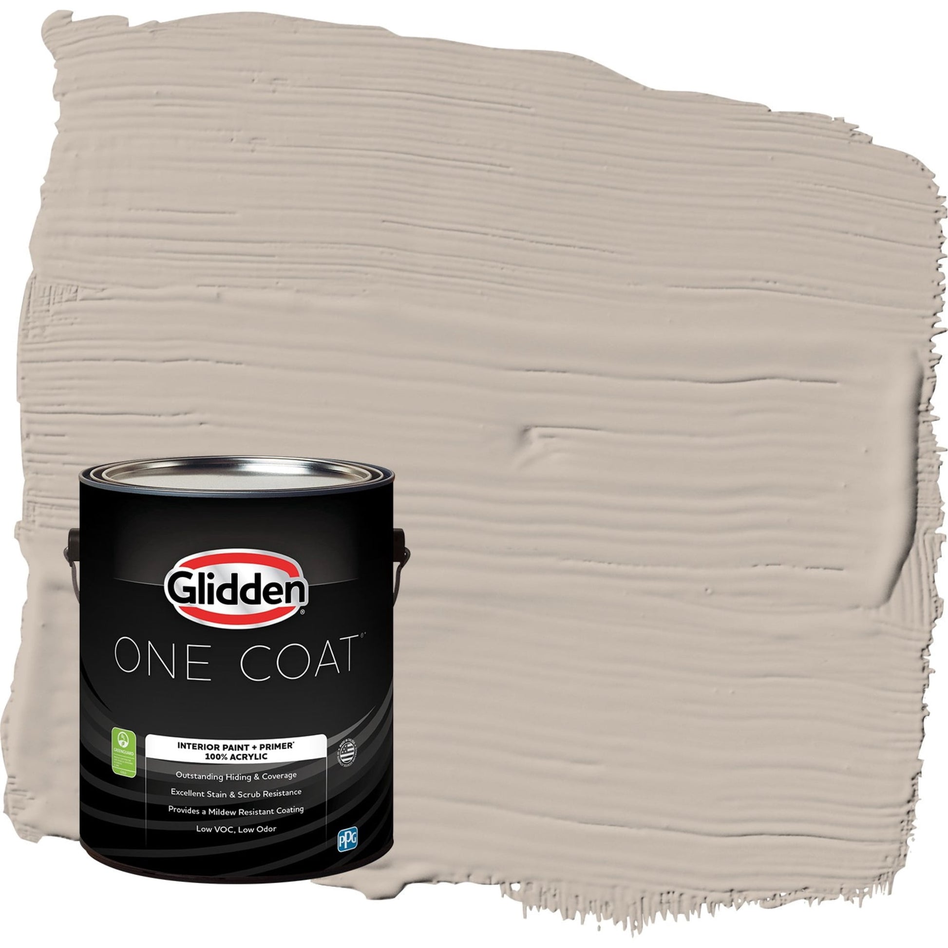 Glidden One Coat Legendary / Beige Semi-Gloss Interior Paint with Primer, 1 Gallon