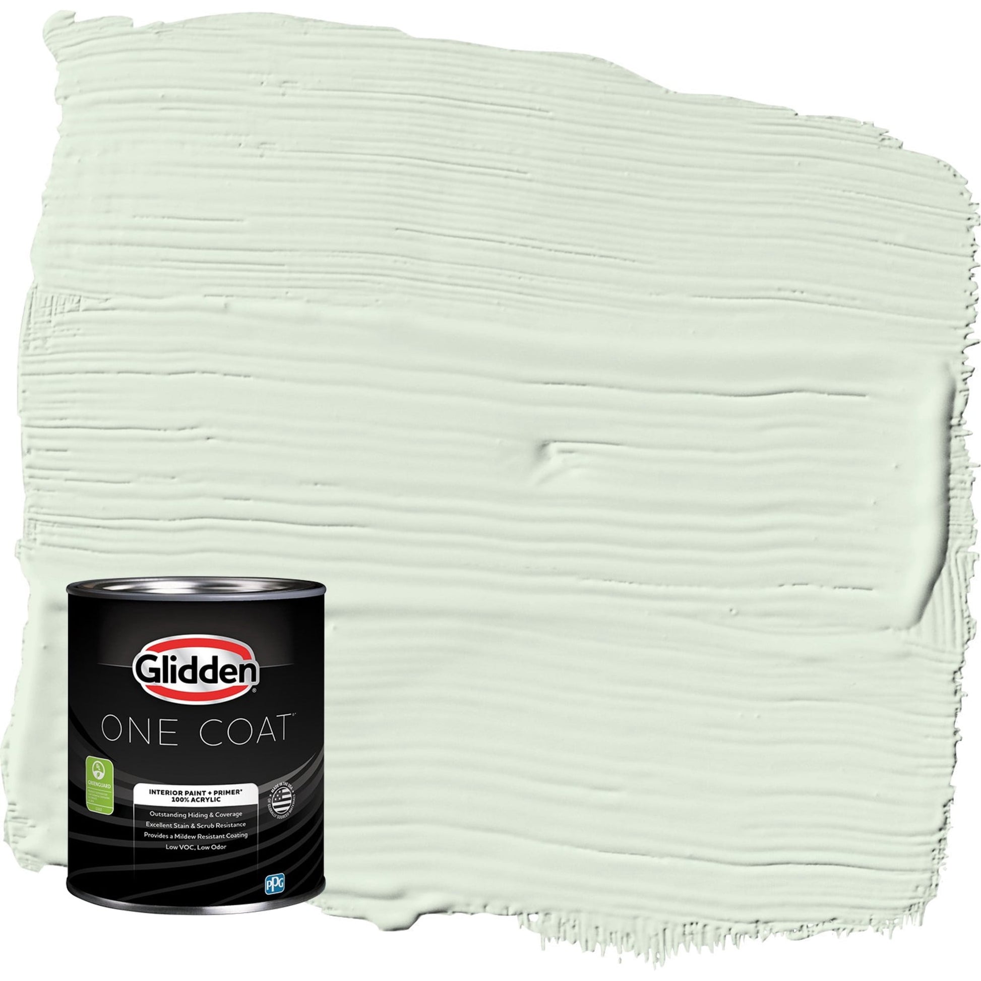 Glidden One Coat Interior Paint and Primer, Lime Daquiri / Green, 1 Quart, Semi-Gloss