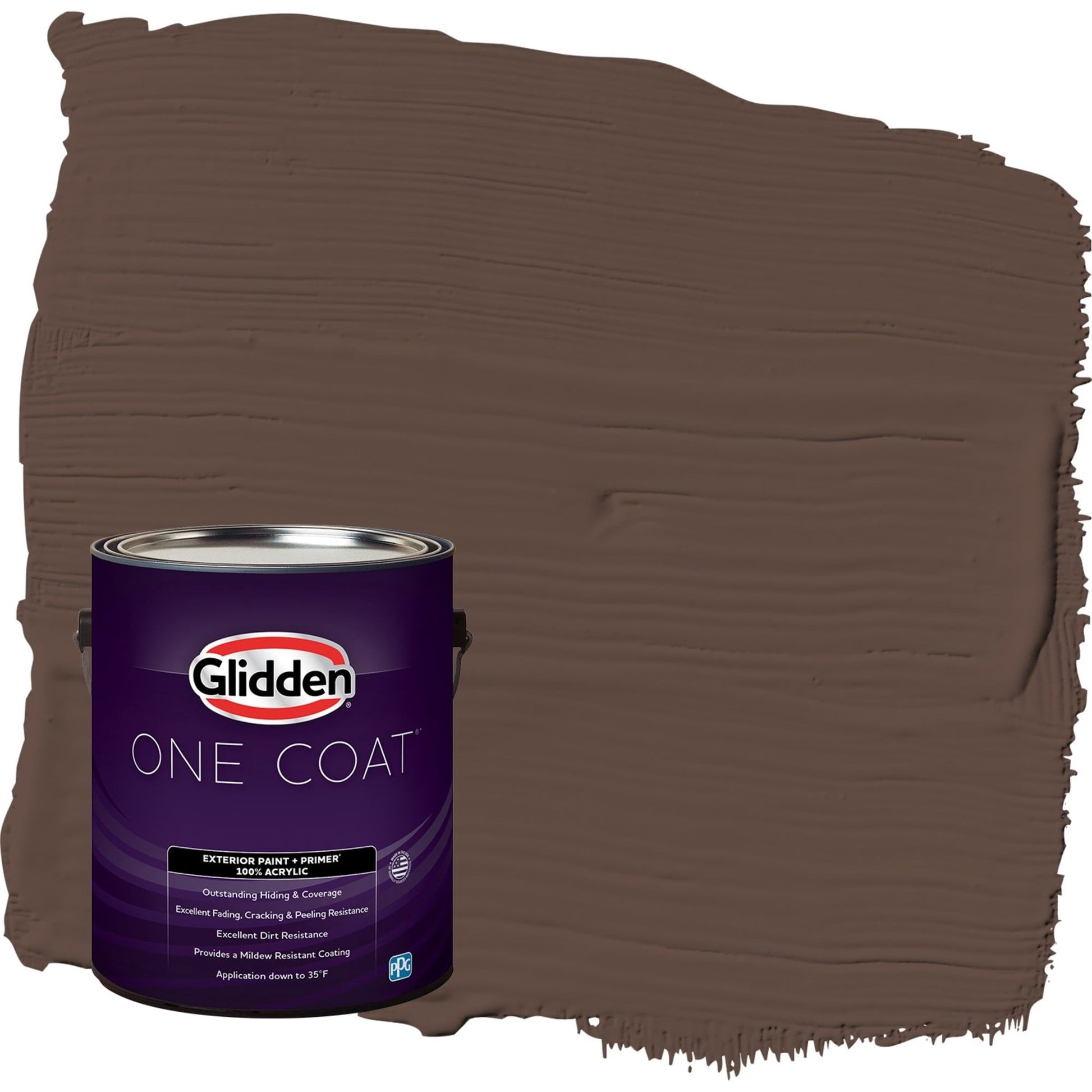 Glidden One Coat Little Bear / Brown Flat Interior Paint with Primer, 1 Gallon