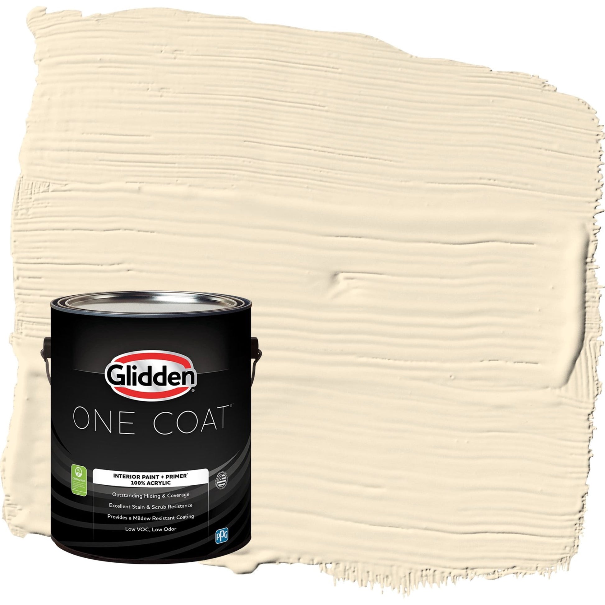 Glidden One Coat Magnolia Blossom / Yellow Semi-Gloss Interior Paint with Primer, 1 Gallon