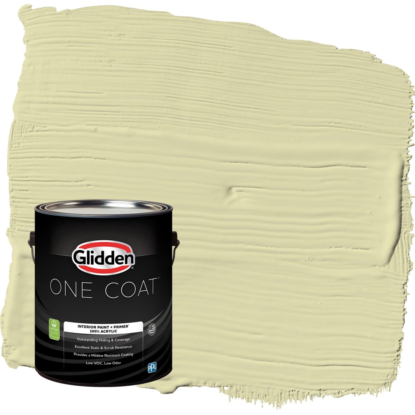 Glidden One Coat Misty Moor / Green Semi-Gloss Interior Paint with Primer, 1 Gallon