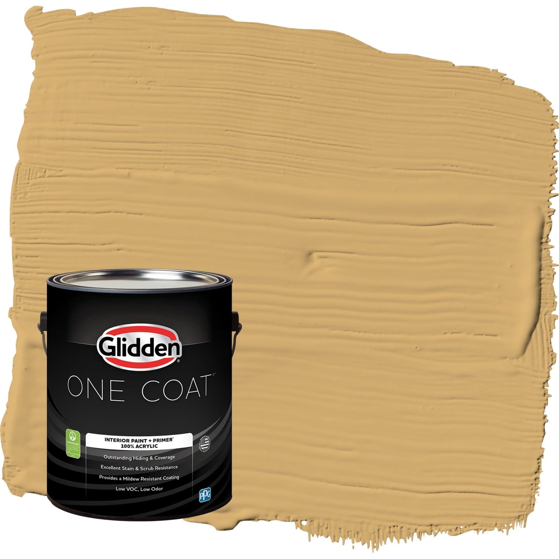 Glidden One Coat More Maple / Yellow Semi-Gloss Interior Paint with Primer, 1 Gallon