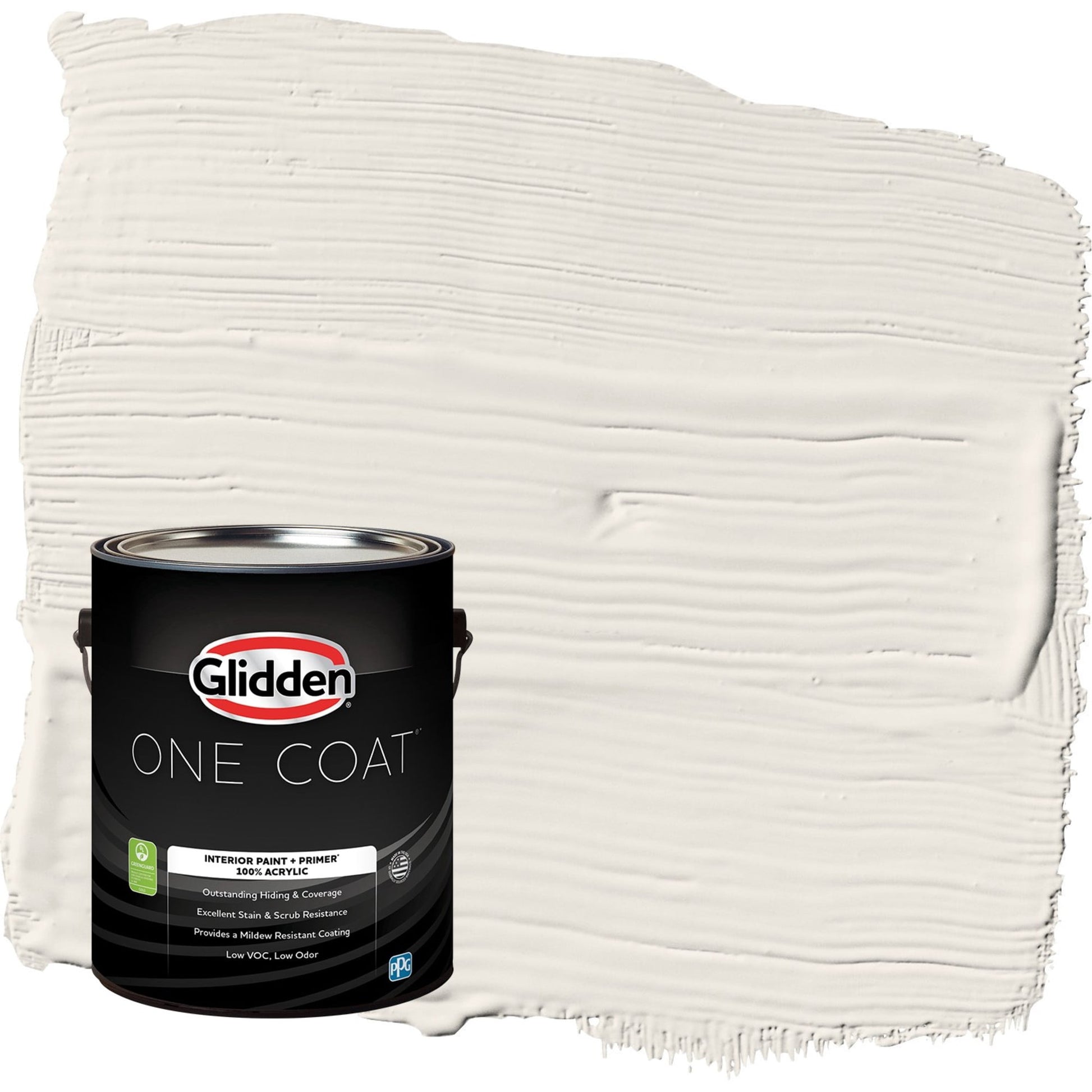 Glidden One Coat Mountain Gray / Gray Flat Interior Paint with Primer, 1 Gallon