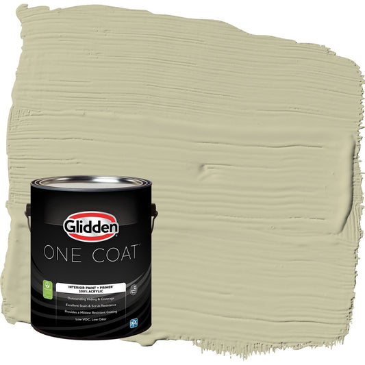 Glidden One Coat Northern Landscape / Green Semi-Gloss Interior Paint with Primer, 1 Gallon