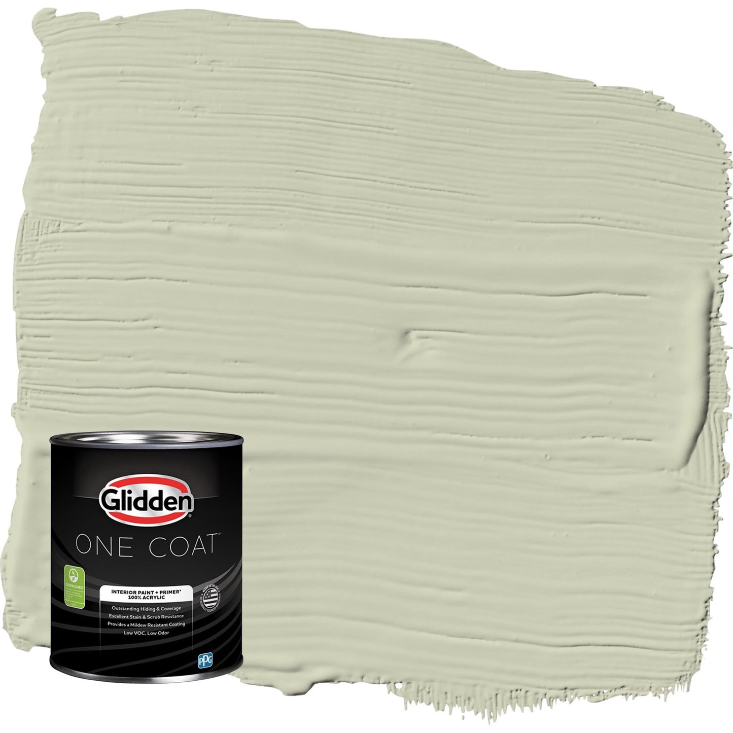 Glidden One Coat Interior Paint and Primer, Only Olive / Green, 1 Quart, Eggshell