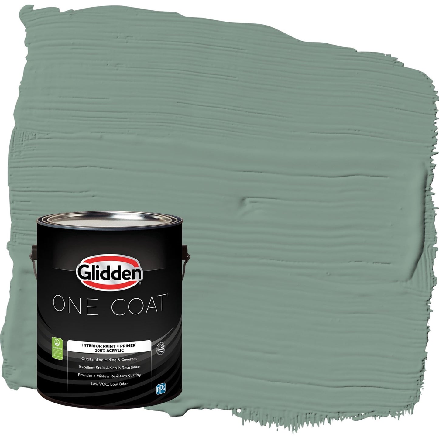 Glidden One Coat Paradise Found / Green Eggshell Interior Paint with Primer, 1 Gallon