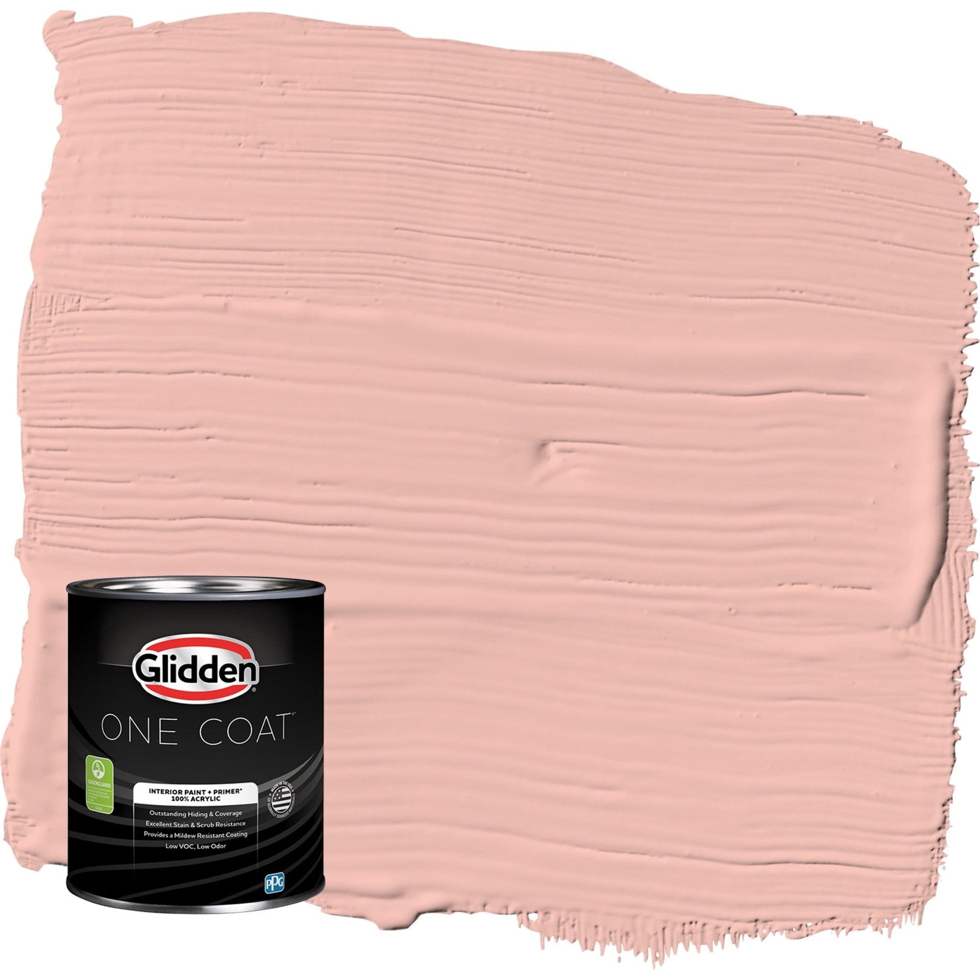 Glidden One Coat Peach Beige / Red Eggshell Interior Paint with Primer, 1 Quart