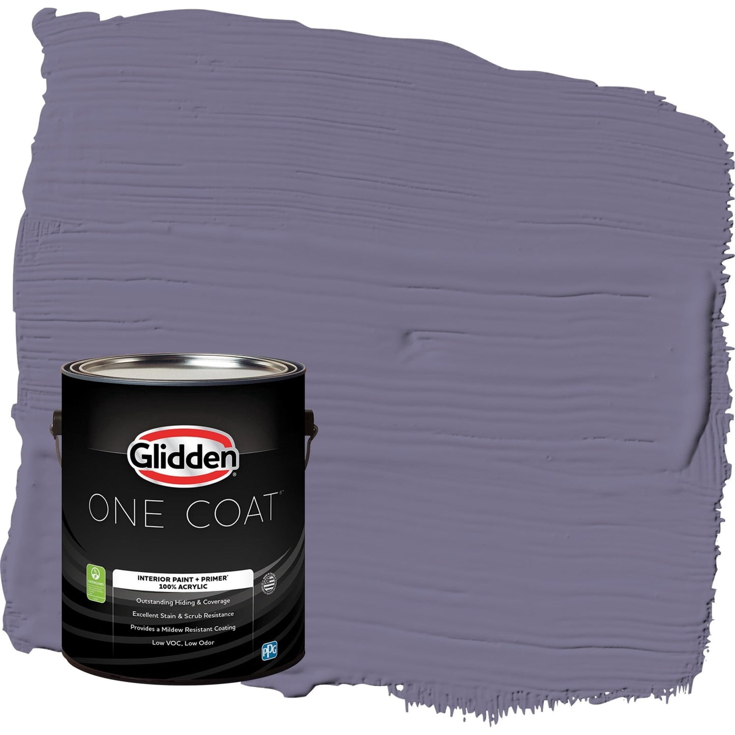 Glidden One Coat Plum Shade / Purple Semi-Gloss Interior Paint with Primer, 1 Gallon