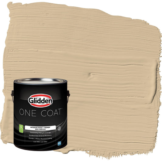 Glidden One Coat Pony Tail / Beige Eggshell Interior Paint with Primer, 1 Gallon