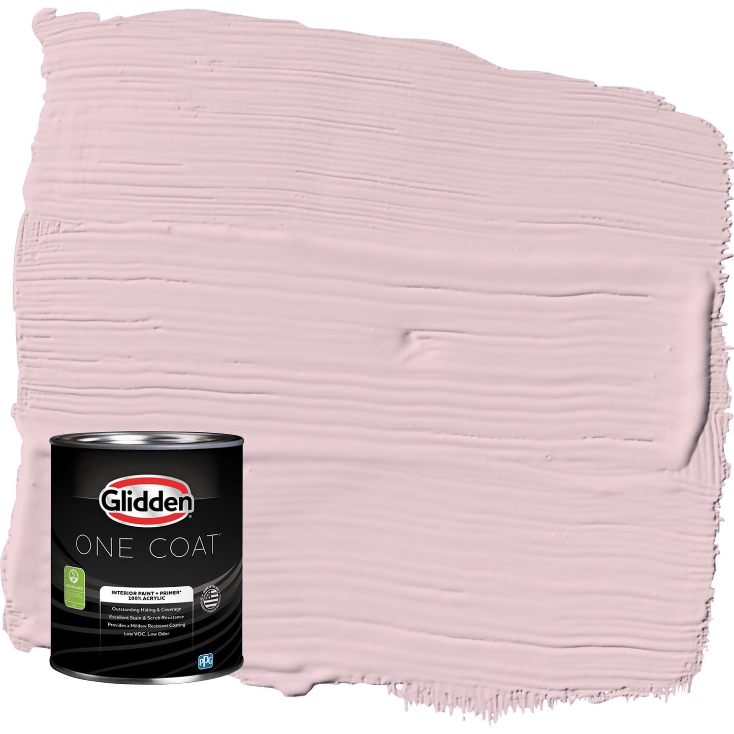 Glidden One Coat Interior Paint and Primer, Rose Cloud / Pink, 1 Quart, Semi-Gloss