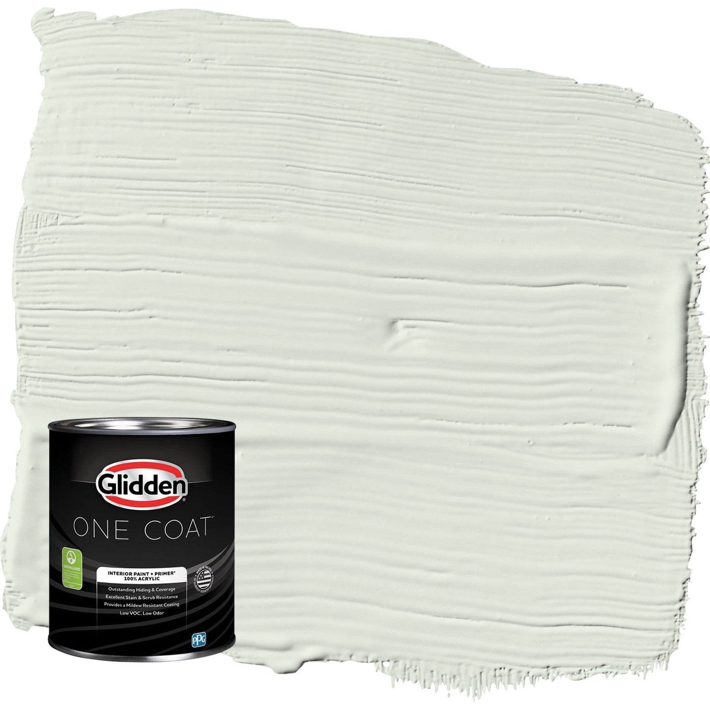 Glidden One Coat Salty Breeze / Green Semi-Gloss Interior Paint with Primer, 1 Quart