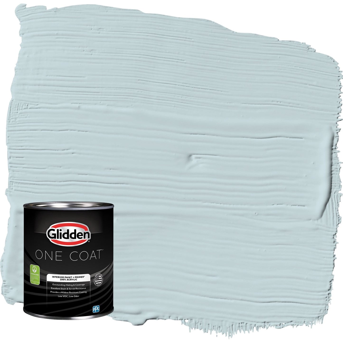 Glidden One Coat Scandinavian Sky / Blue Semi-Gloss Interior Paint with Primer, 1 Quart
