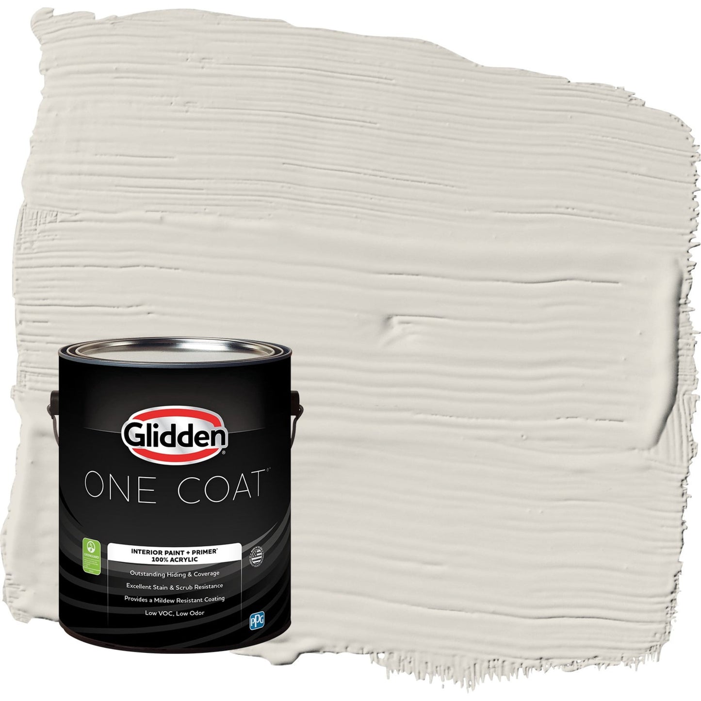 Glidden One Coat Silent Smoke / Beige Flat Interior Paint with Primer, 1 Gallon