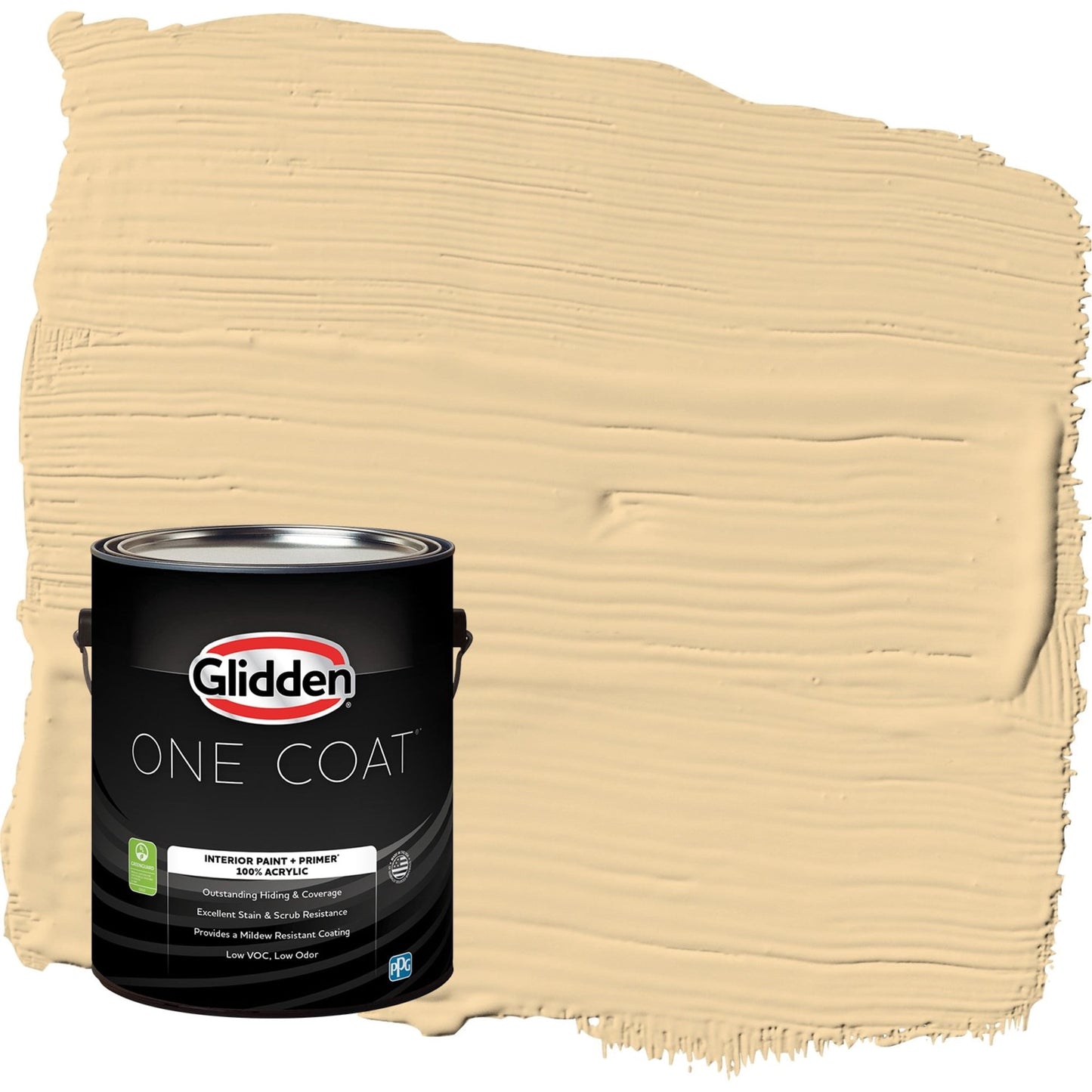 Glidden One Coat Spice is Nice / Yellow Eggshell Interior Paint with Primer, 1 Gallon