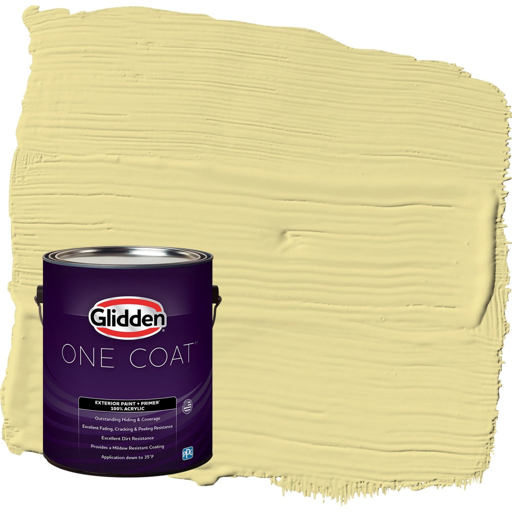 Glidden One Coat Subtle Sunshine / Green Semi-Gloss Interior Paint with Primer, 1 Gallon