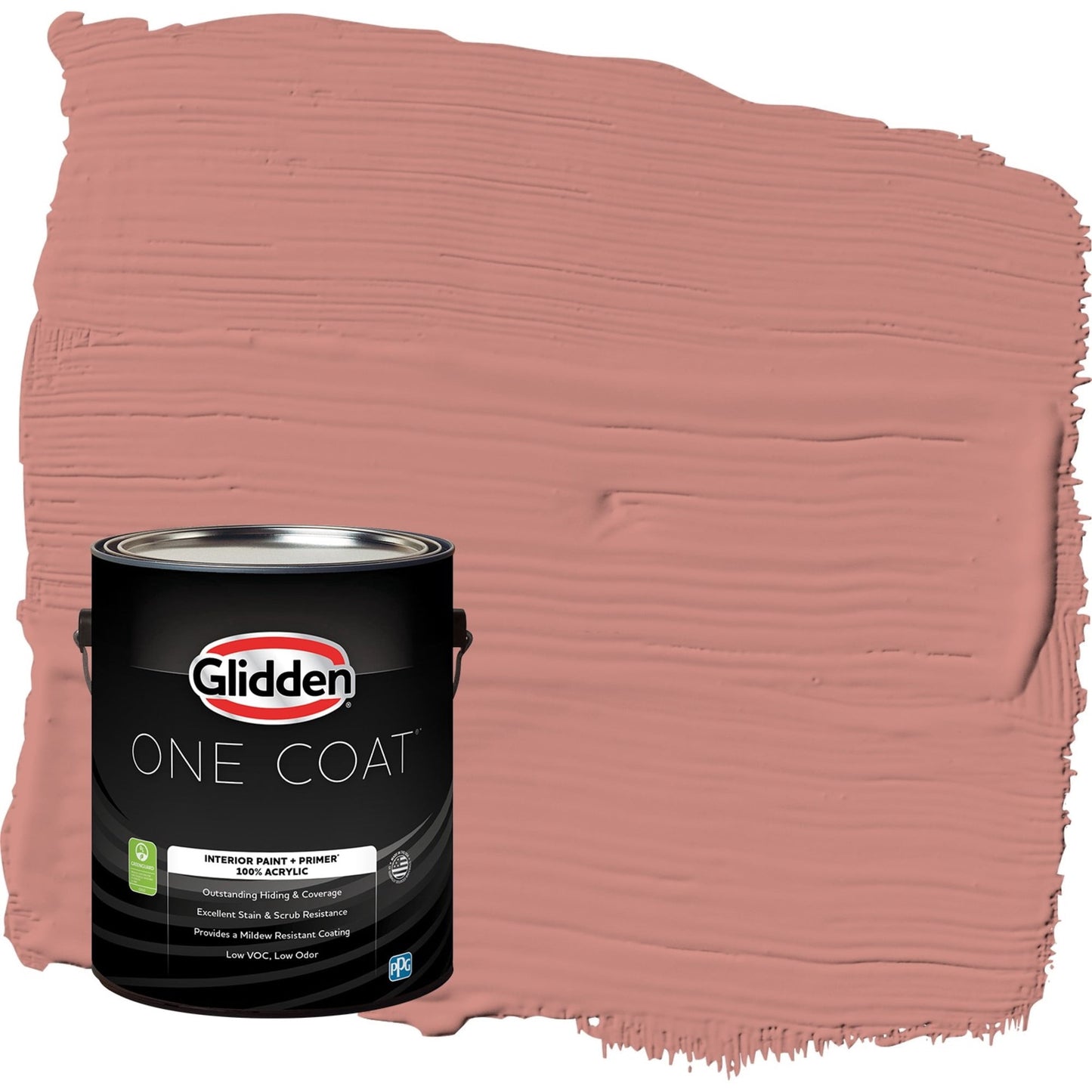 Glidden One Coat Sunstone / Orange Semi-Gloss Interior Paint with Primer, 1 Gallon