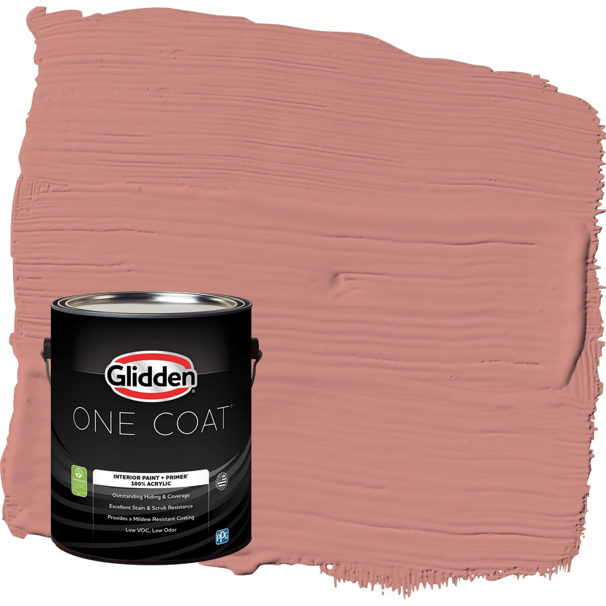 Glidden One Coat Sunstone / Orange Semi-Gloss Interior Paint with Primer, 1 Gallon