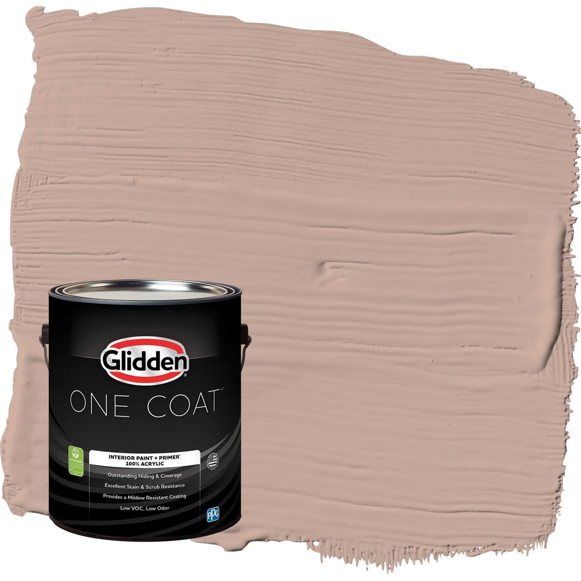 Glidden One Coat Taupe Tapestry / Beige Semi-Gloss Interior Paint with Primer, 1 Gallon