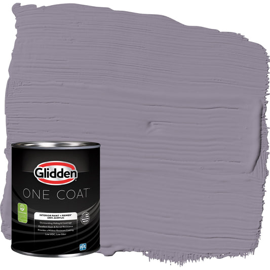 Glidden One Coat Interior Paint and Primer, Tin Lizzie / Purple, 1-Quart, Flat