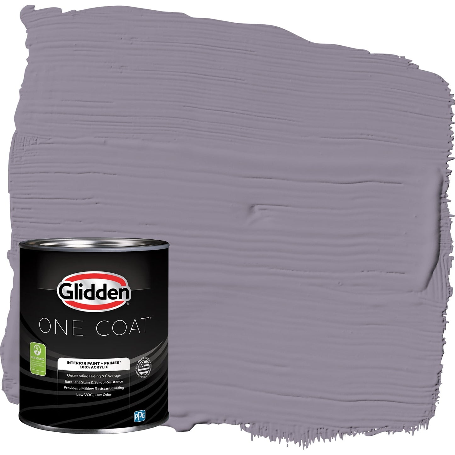 Glidden One Coat Interior Paint and Primer, Tin Lizzie / Purple, 1-Quart, Semi-Gloss