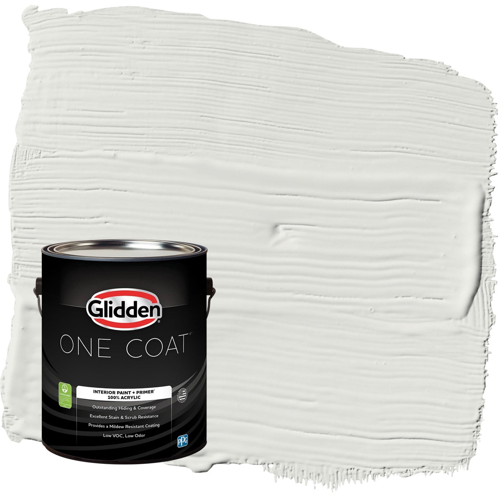 Glidden One Coat Tundra Frost / Grey Eggshell Interior Paint with Primer, 1 Gallon
