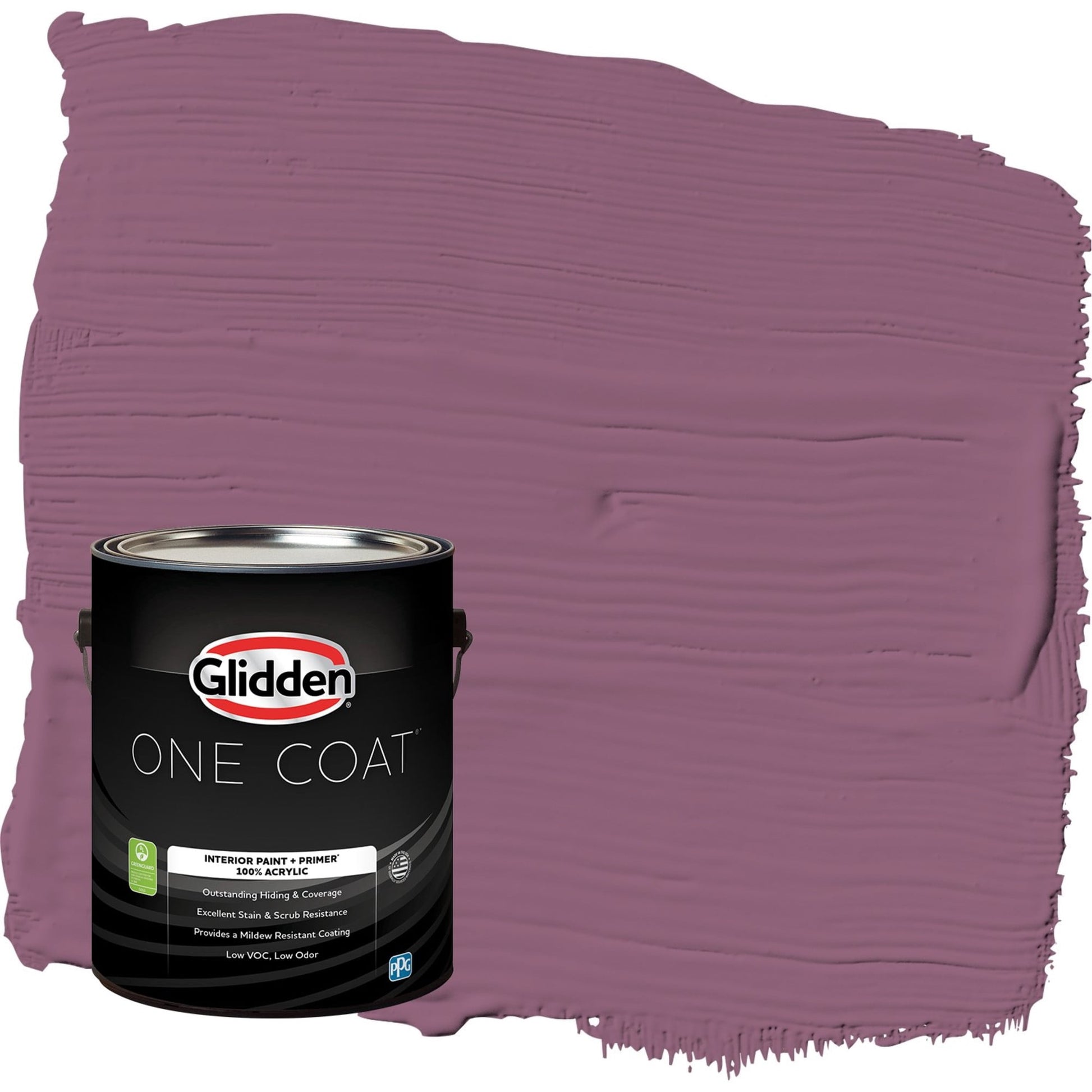 Glidden One Coat Victorian Plum / Purple Flat Interior Paint with Primer, 1 Gallon