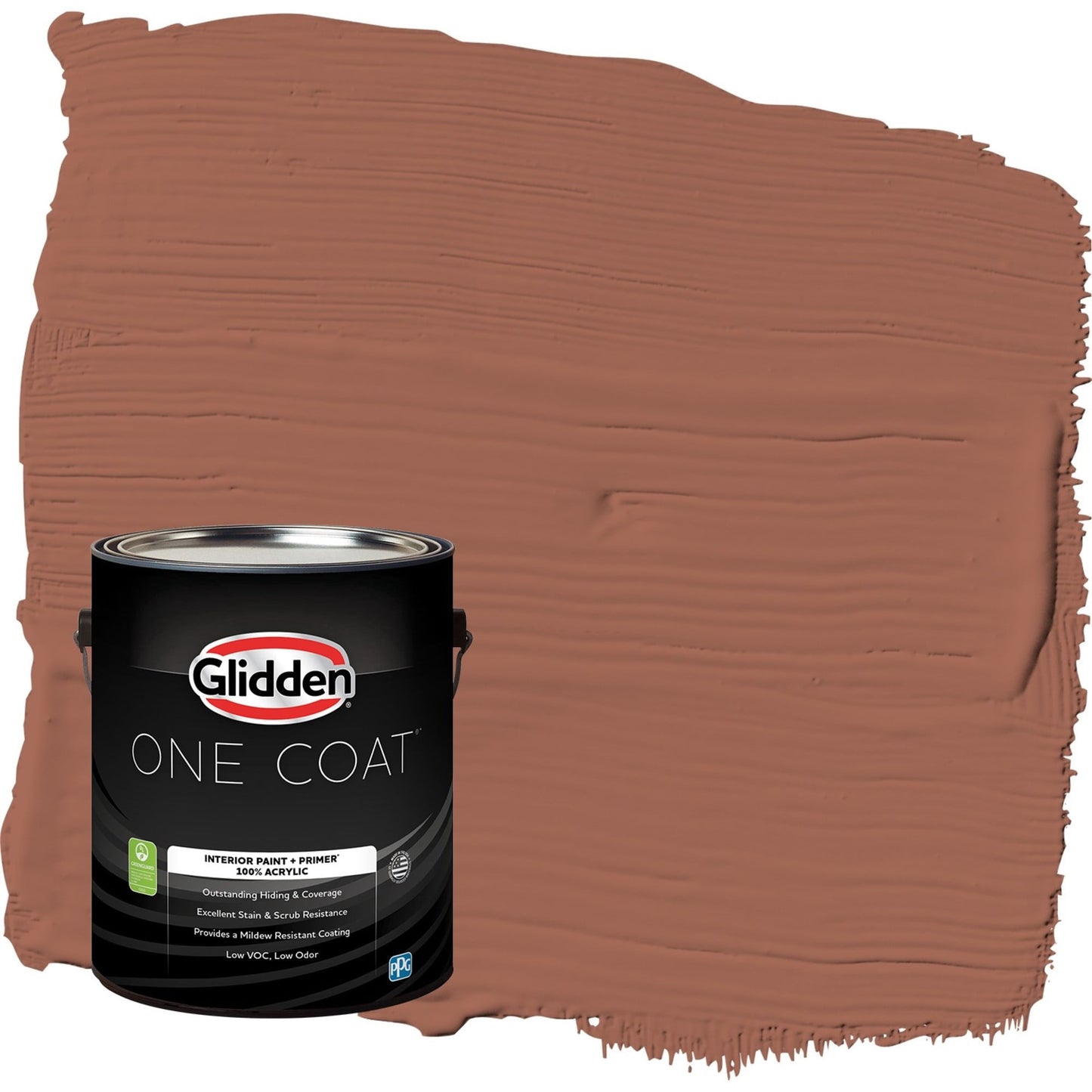 Glidden One Coat Warm Up / Orange Eggshell Interior Paint with Primer, 1 Gallon