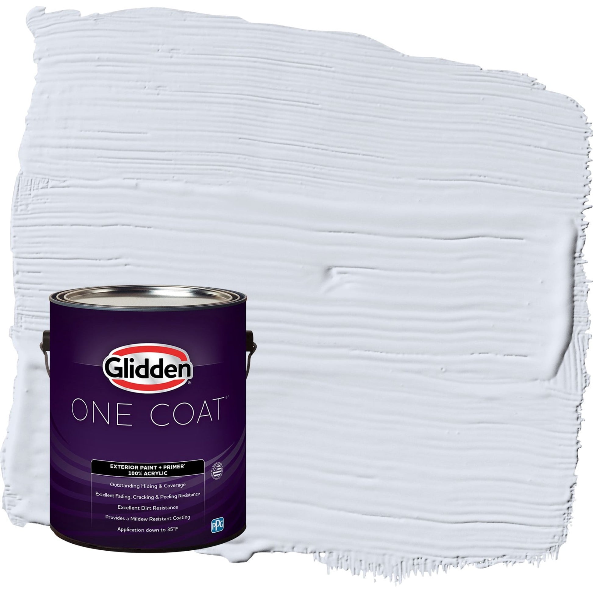 Glidden One Coat Irradiant Iris / Purple Satin Exterior Paint with Primer, 1 Gallon