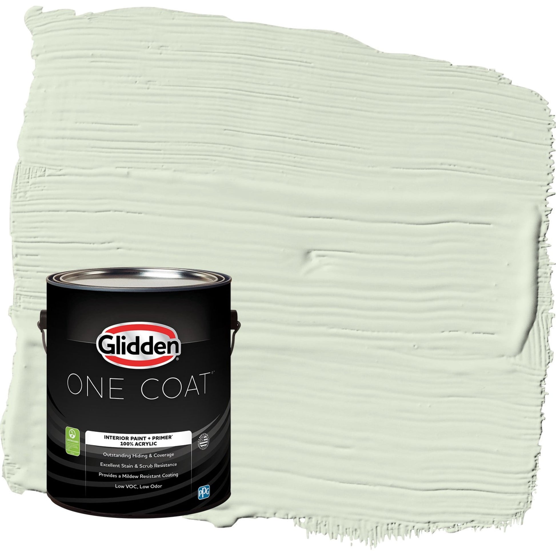 Glidden One Coat Lime Spritz / Green Eggshell Interior Paint with Primer, 1 Gallon