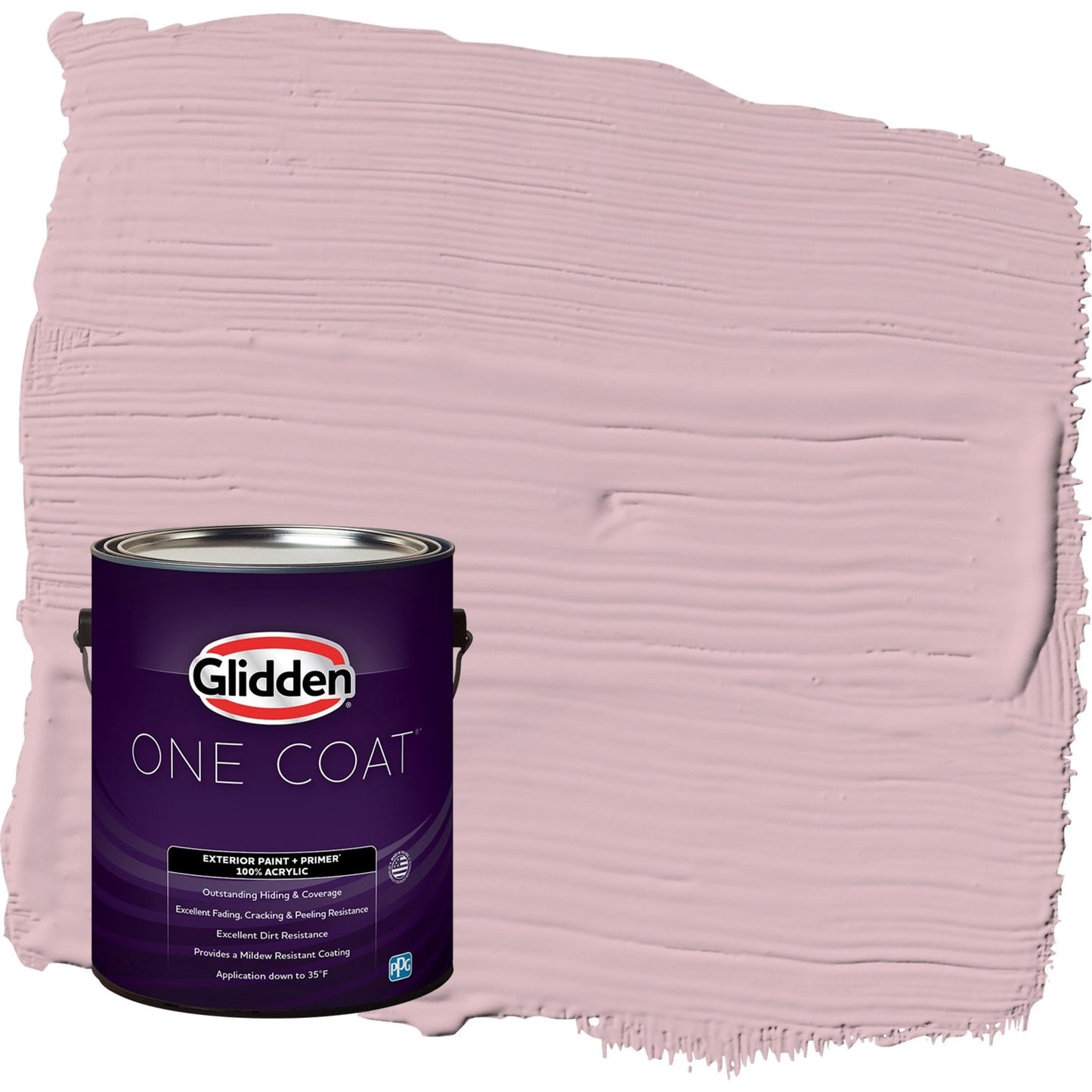 Glidden One Coat Nostalgia / Purple Satin Exterior Paint with Primer, 1 Gallon