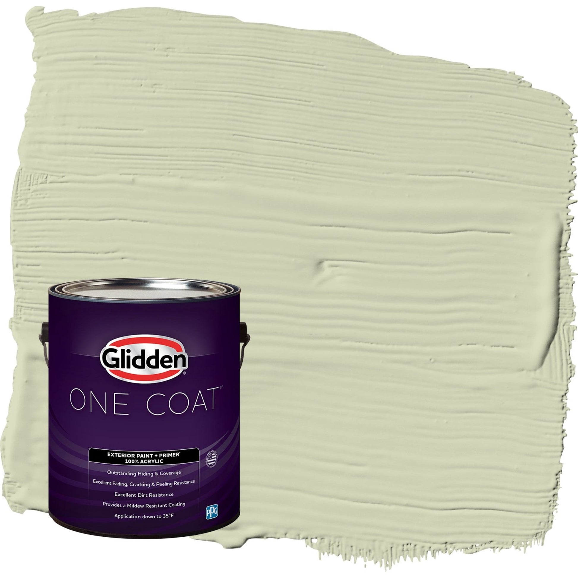 Glidden One Coat Pickling Spice / Green Satin Exterior Paint with Primer, 1 Gallon