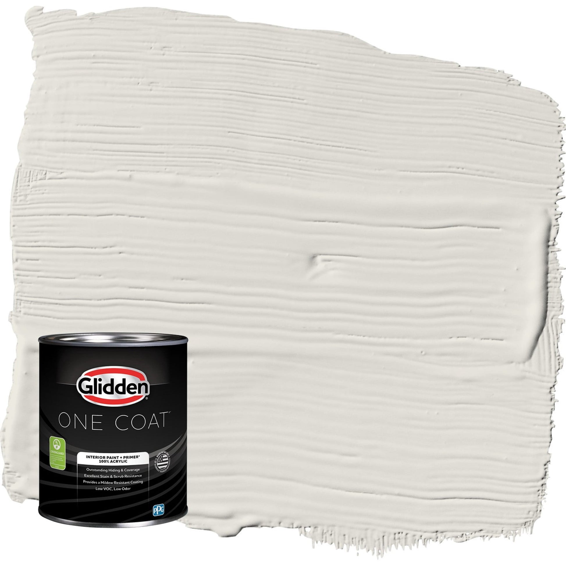 Glidden One Coat Shark / Beige Flat Interior Paint with Primer, 1 Quart