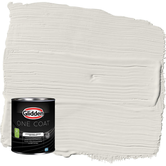 Glidden One Coat Shark / Beige Flat Interior Paint with Primer, 1 Quart