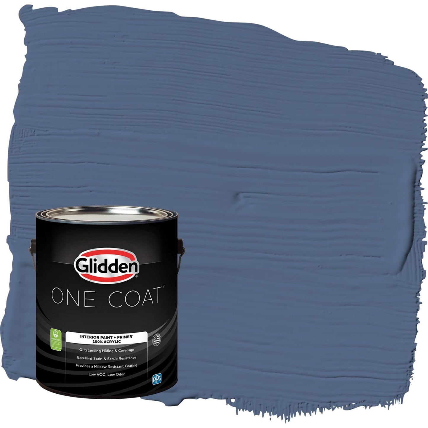 Glidden One Coat Stained Glass / Blue Eggshell Interior Paint with Primer, 1 Gallon