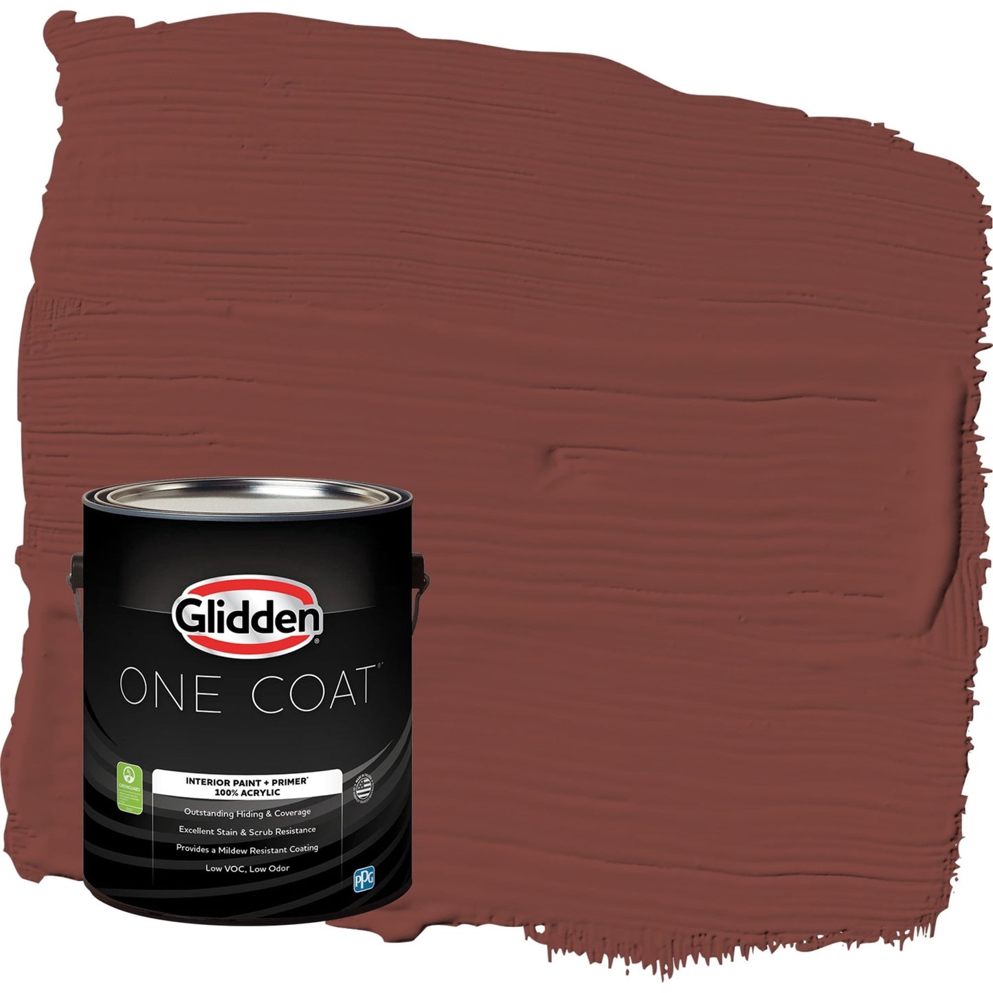 Glidden One Coat Sweet Spiceberry / Red Eggshell Interior Paint with Primer, 1 Gallon
