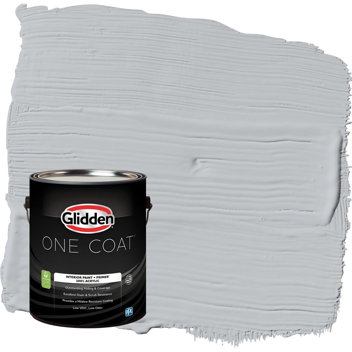 Glidden One Coat Train / Gray Eggshell Interior Paint with Primer, 1 Gallon