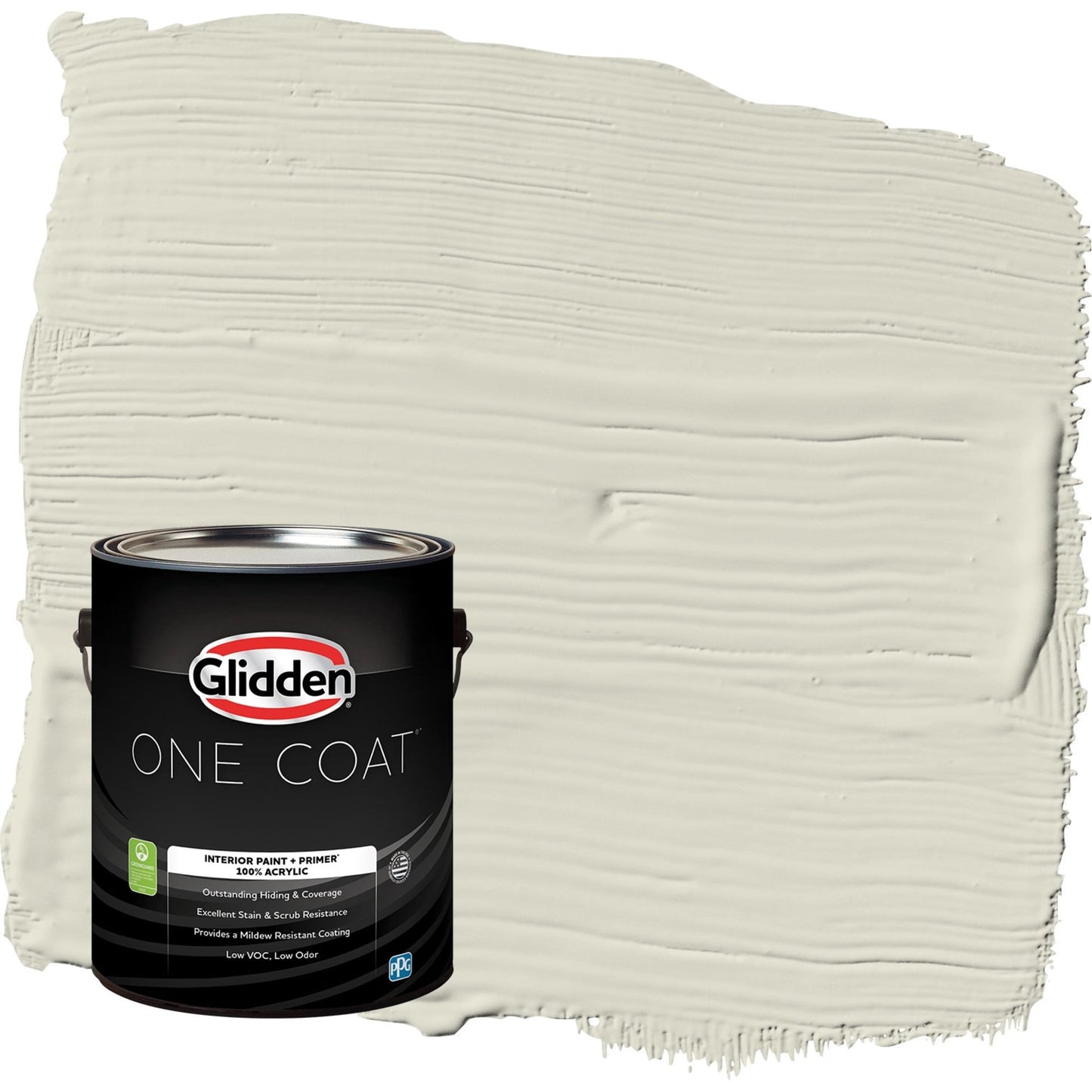 Glidden One Coat Veil Of Dusk / Gray Eggshell Interior Paint with Primer, 1 Gallon