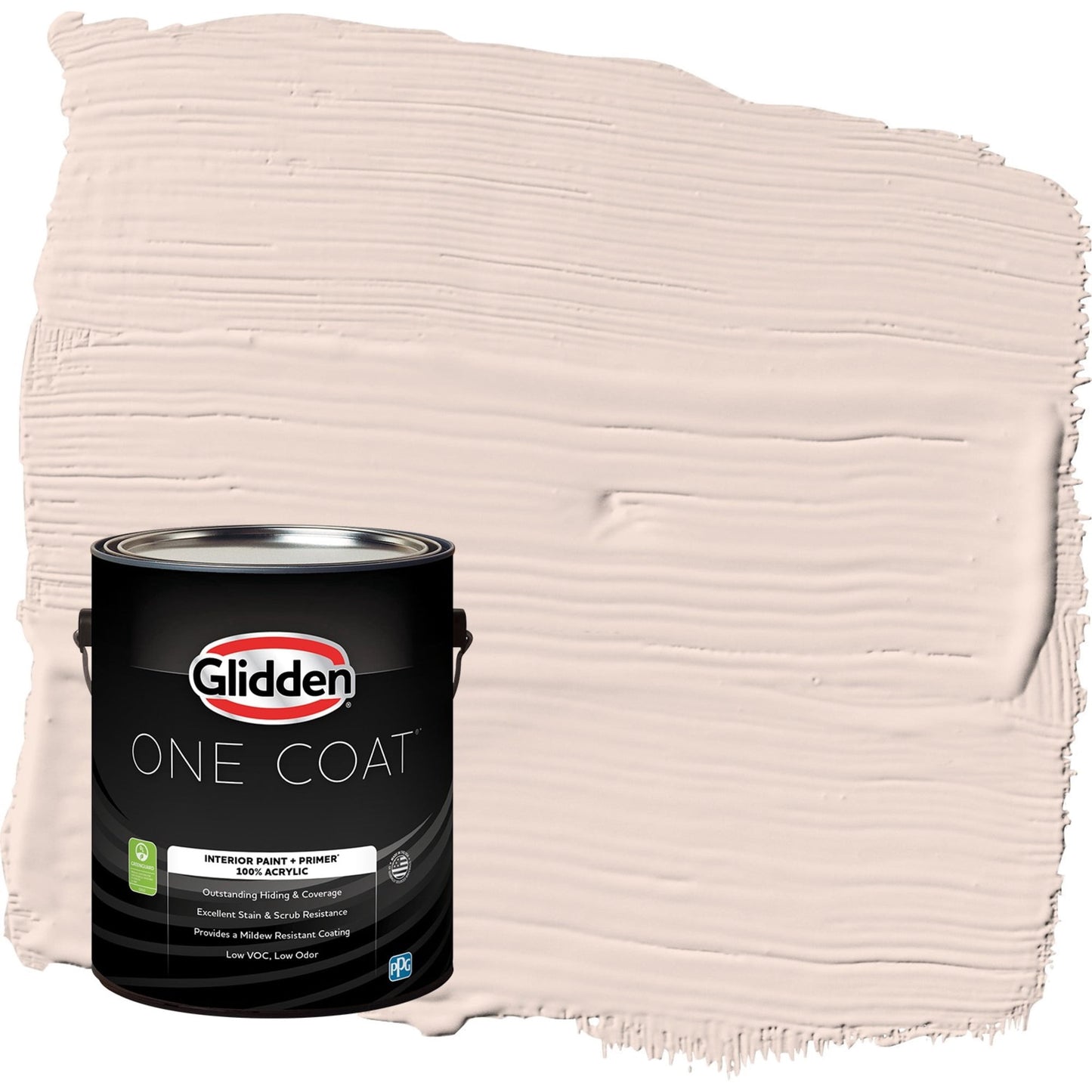 Glidden One Coat Winter Peach / Pink Flat Interior Paint with Primer, 1 Gallon