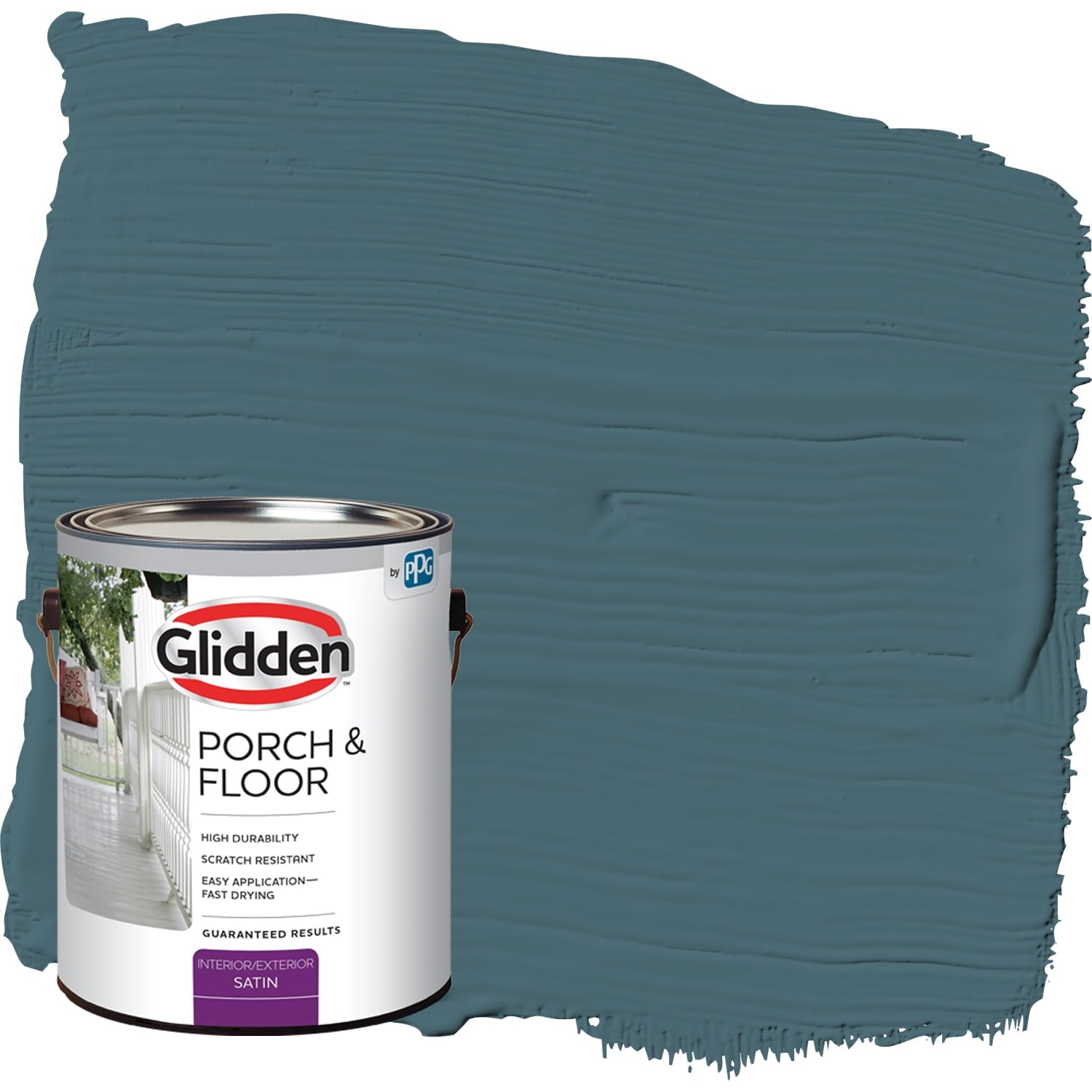 Glidden Porch & Floor 1 gal. Azalea Leaf Satin Interior/Exterior Paint with Primer