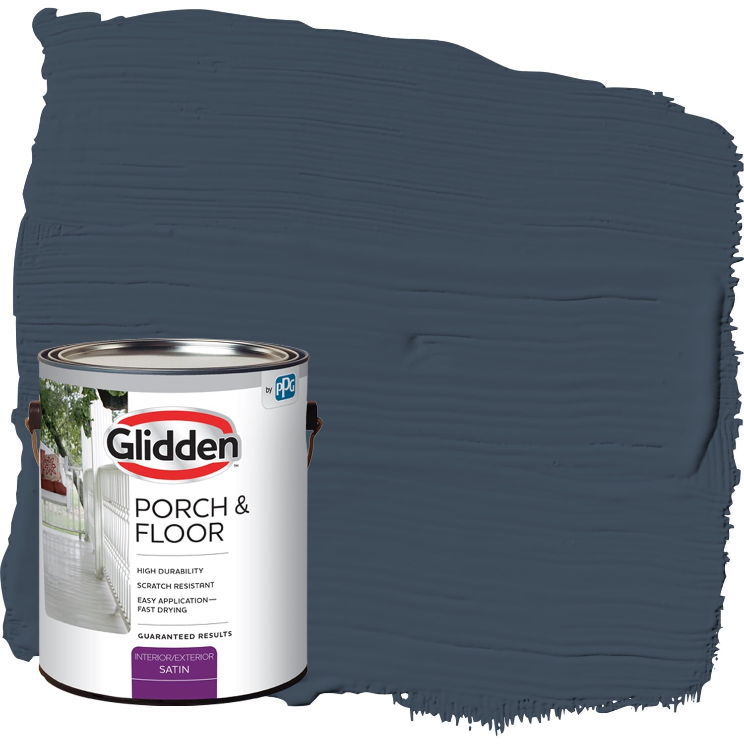 Glidden Porch & Floor 1 gal. Cavalry Satin Interior/Exterior Paint with Primer