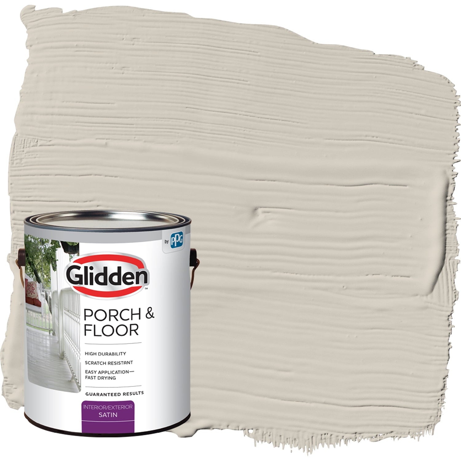 Glidden Porch & Floor 1 gal. Dust Bunny Satin Interior/Exterior Paint with Primer