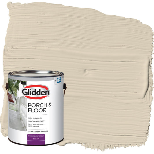 Glidden Porch & Floor 1 gal. Toasted Almond Satin Interior/Exterior Paint with Primer