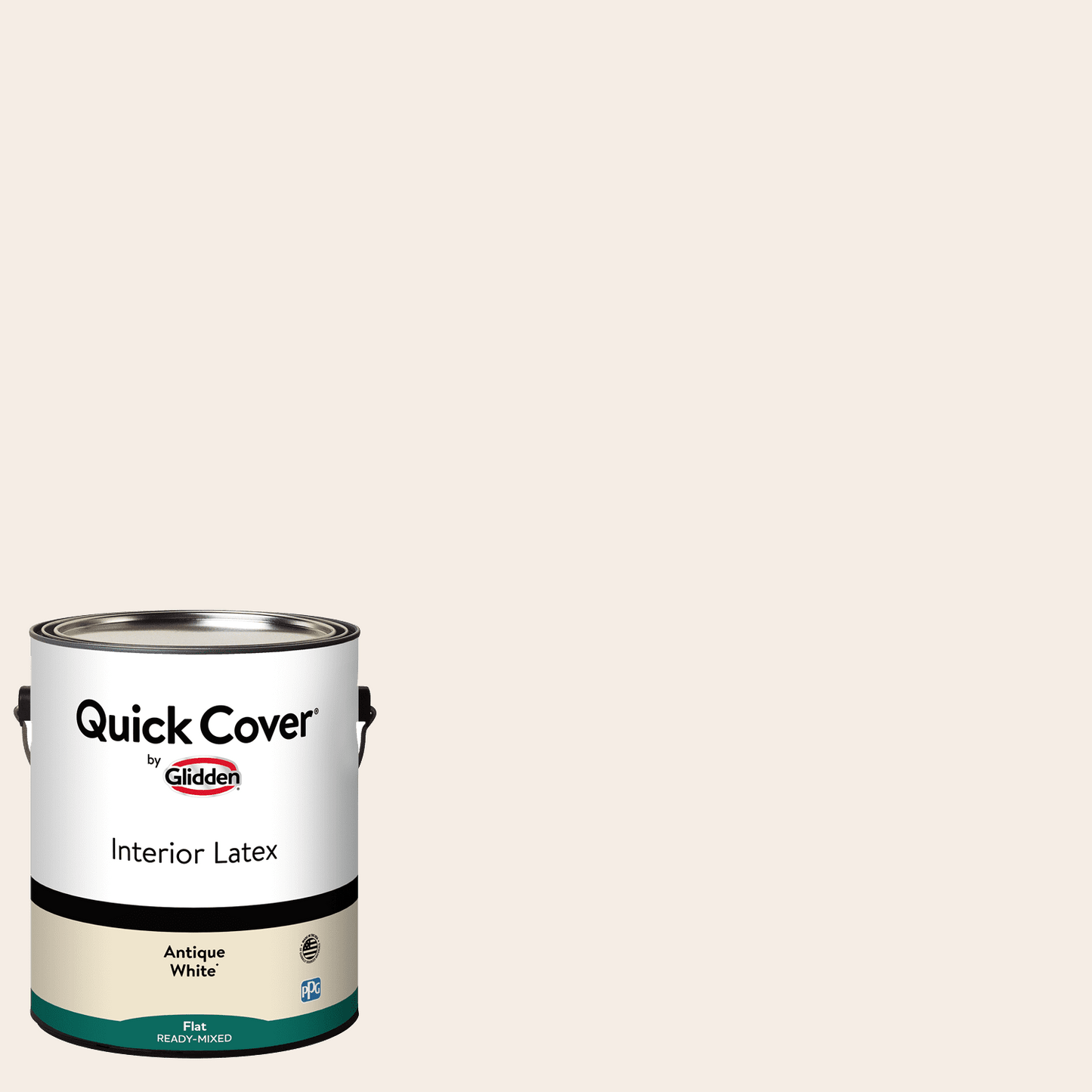 Glidden Quick Cover Interior Latex Paint Flat, White, 1 Gallon