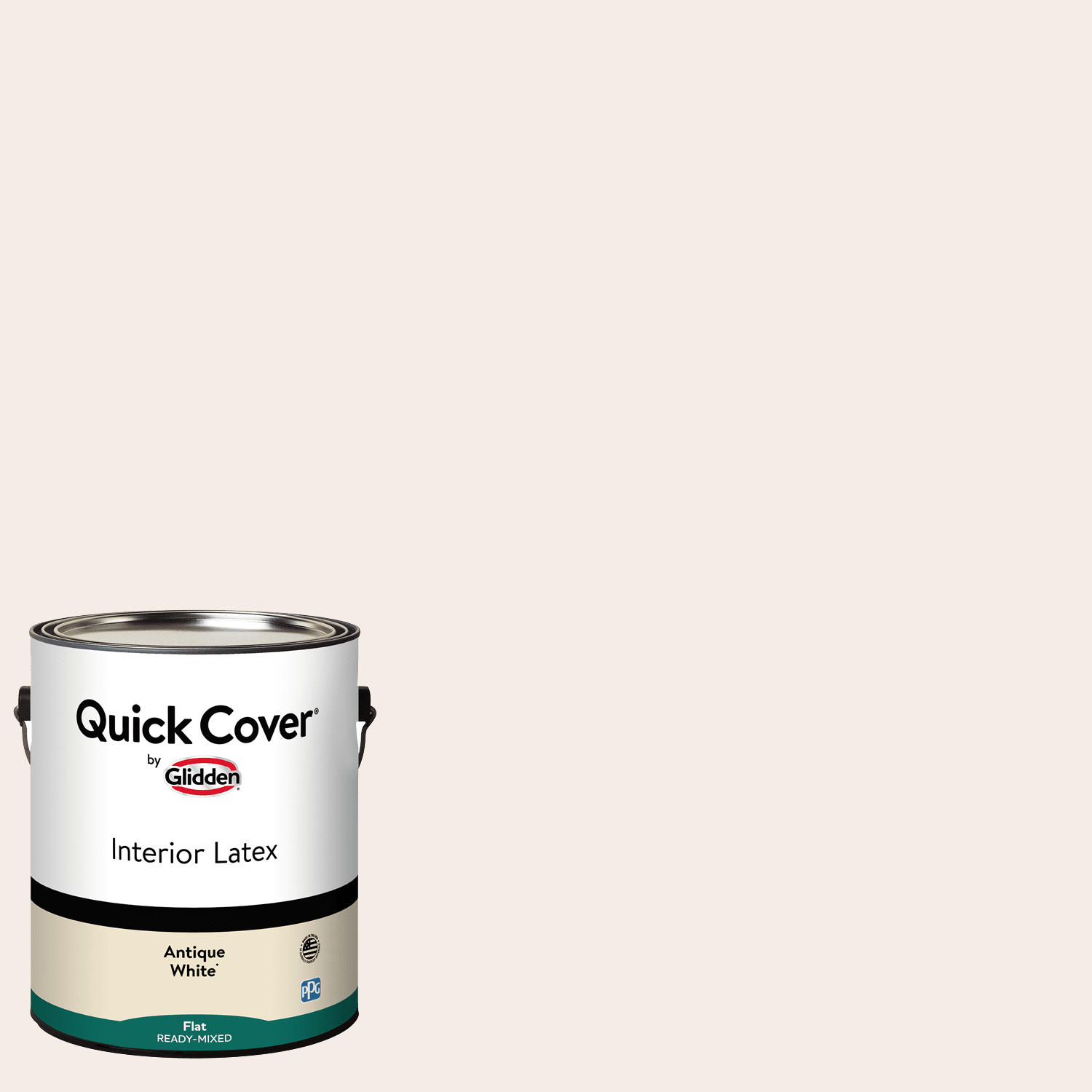 Glidden Quick Cover Interior Latex Paint Flat, White, 1 Gallon