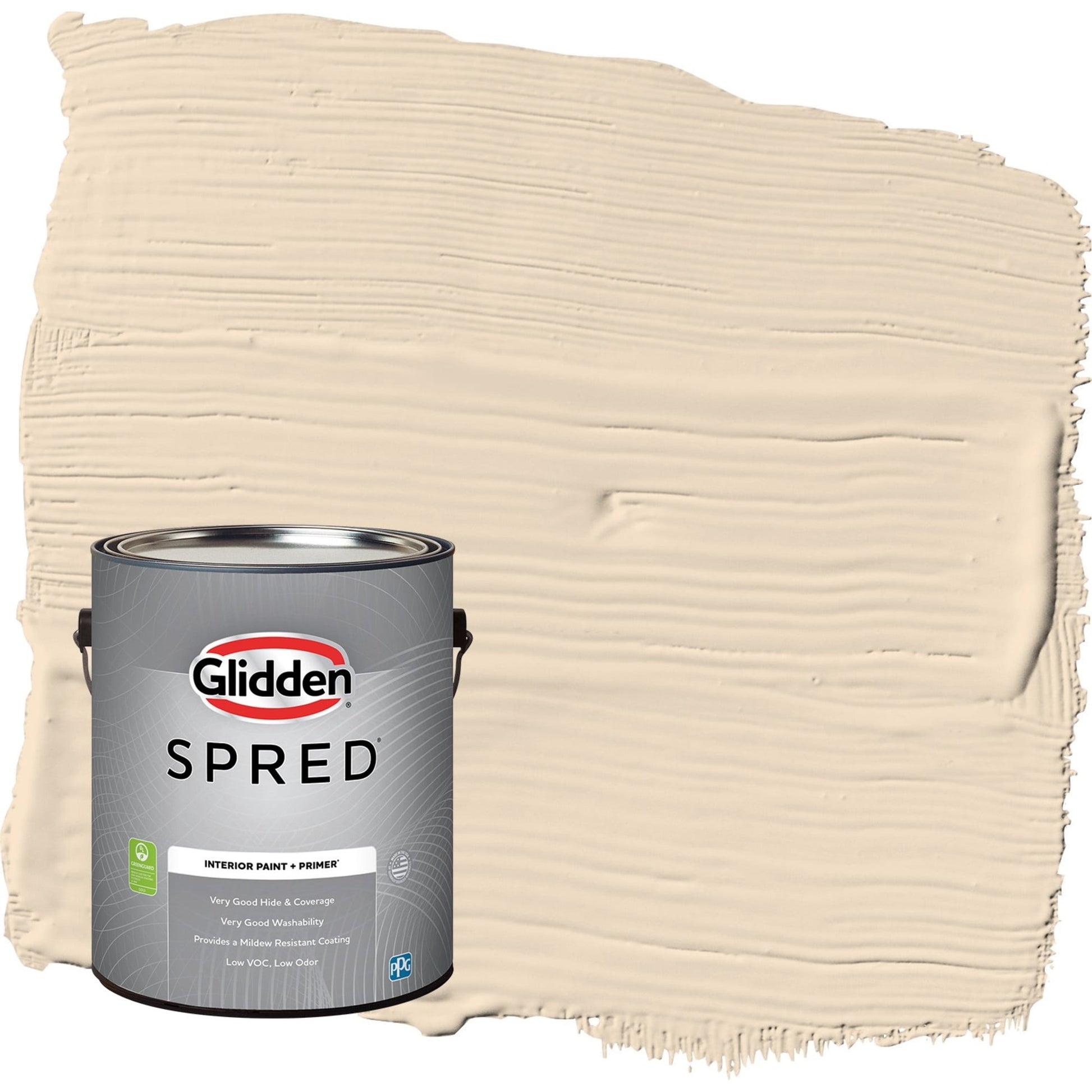 Glidden Spred Antique Parchment / Beige, Semi-Gloss Interior Paint with Primer, 1 Gallon