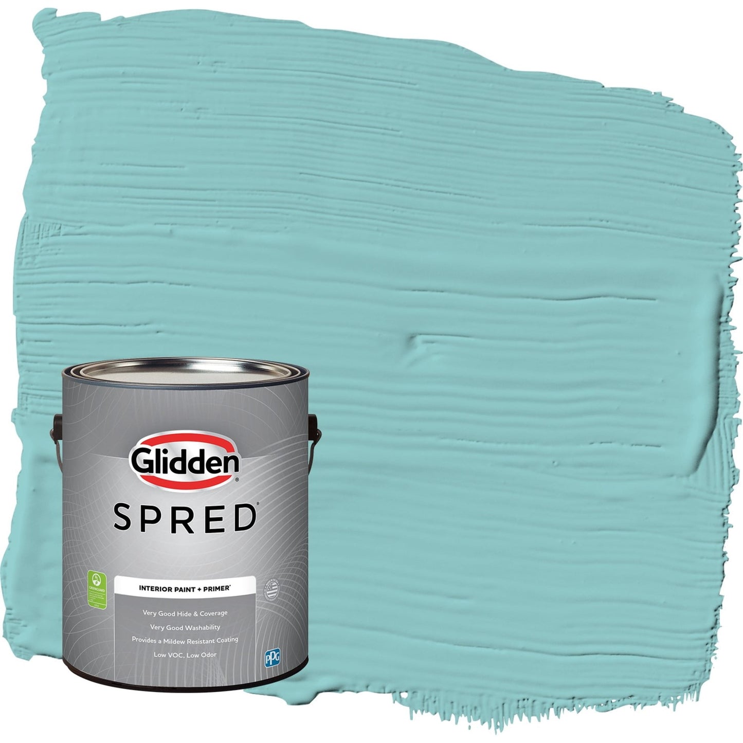 Glidden Spred Aqua Fiesta / Blue, Semi-Gloss Interior Paint with Primer, 1 Gallon