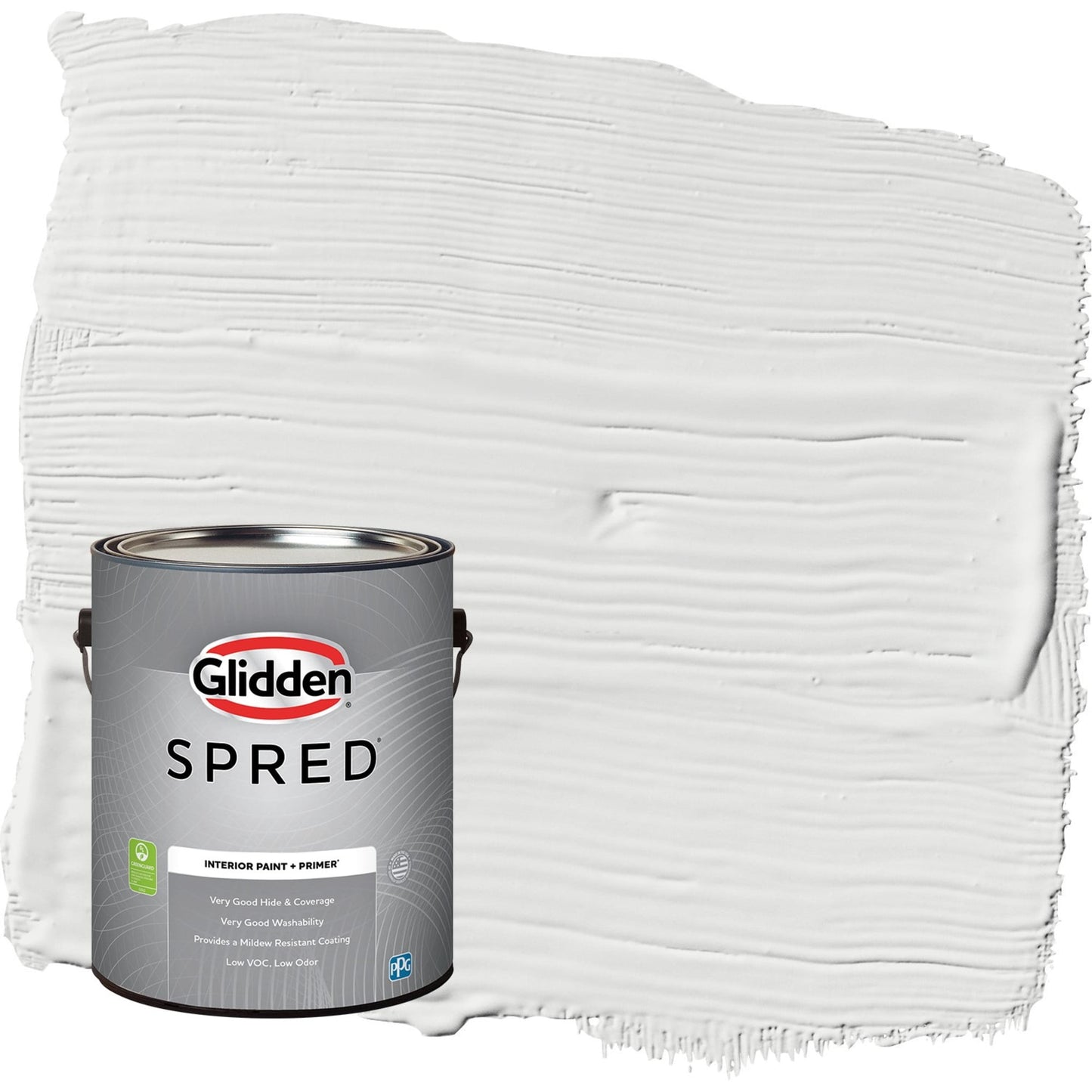 Glidden Spred Aria / White Semi-Gloss Interior Paint with Primer, 1 Gallon