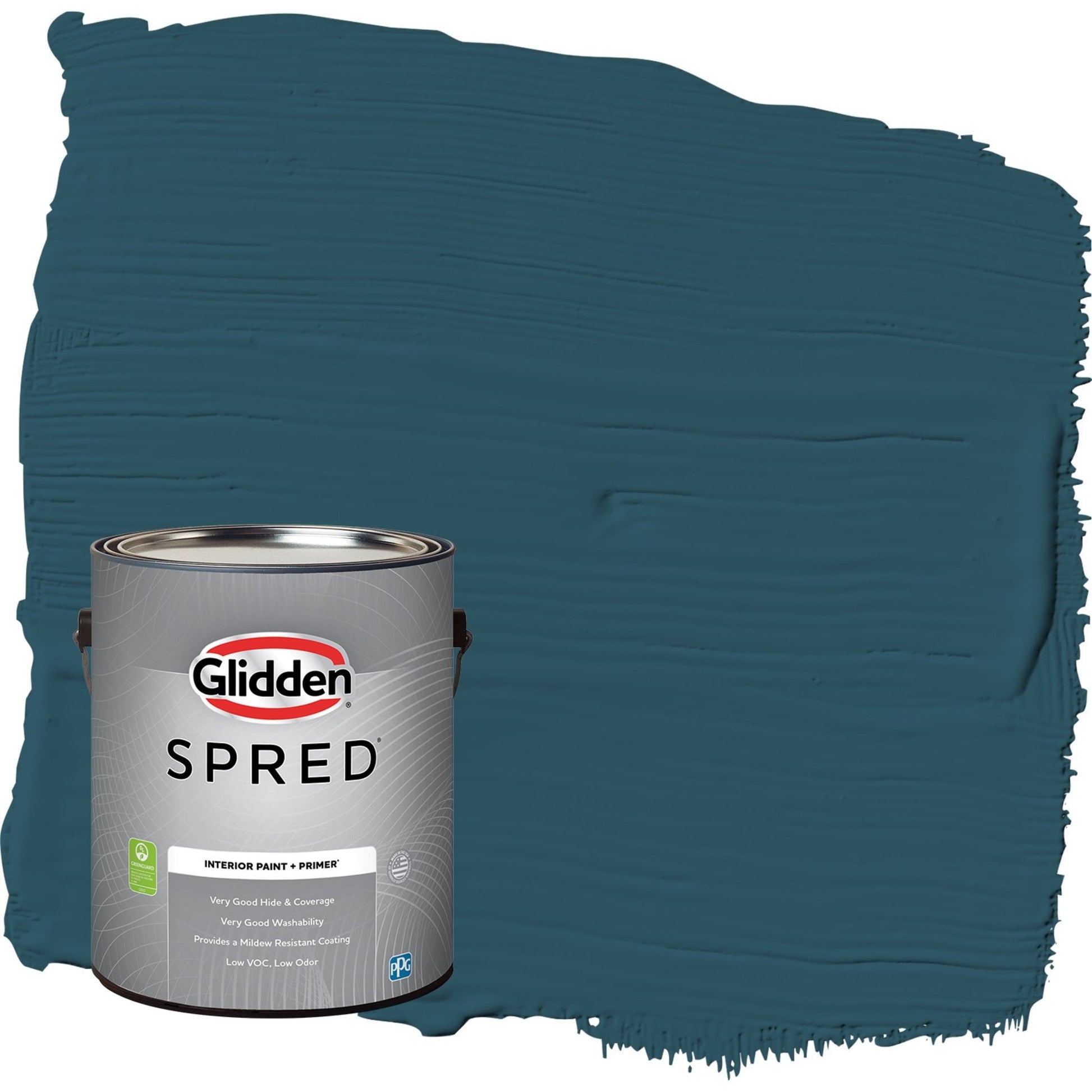 Glidden Spred Blue Bayberry / Green, Semi-Gloss Interior Paint with Primer, 1 Gallon