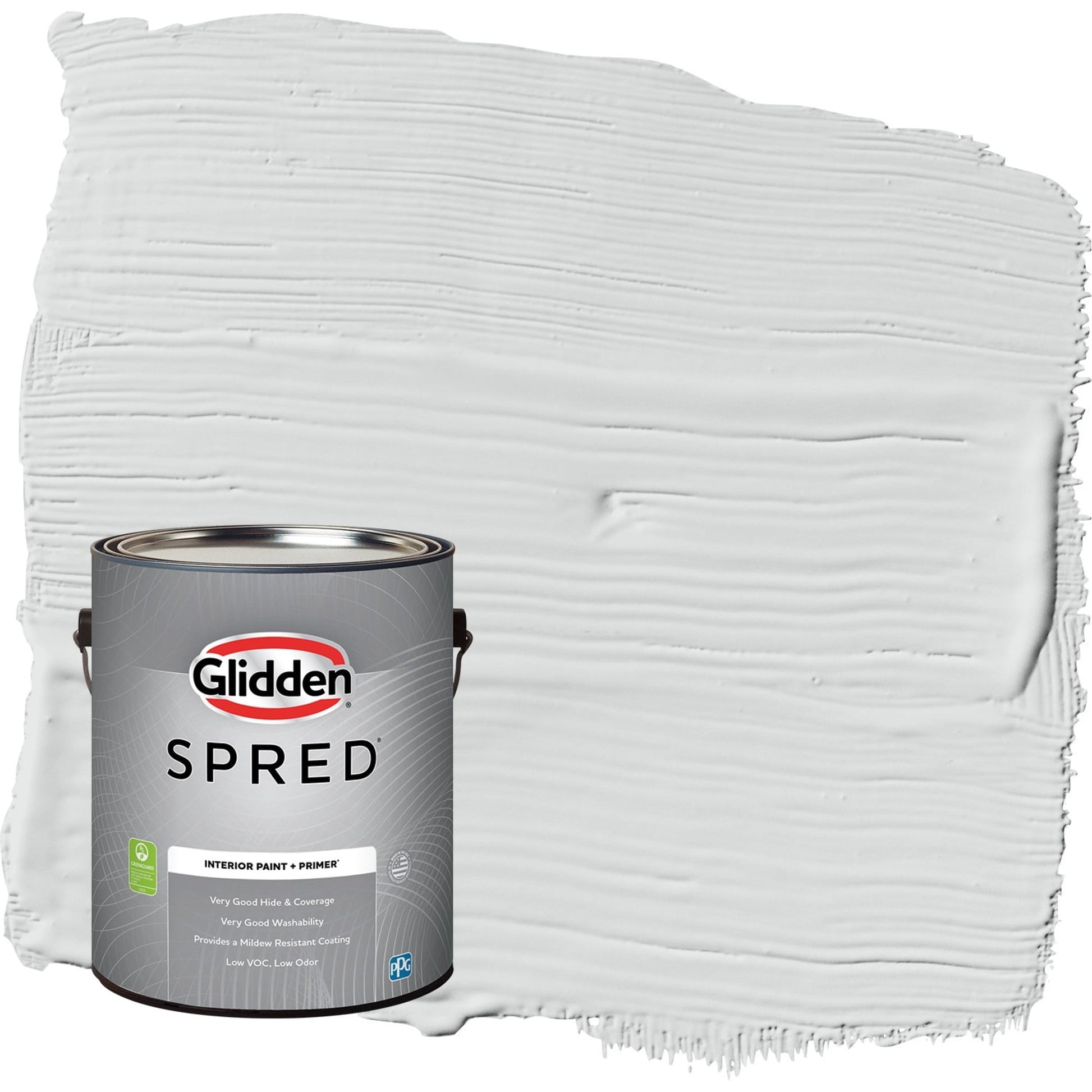 Glidden Spred Thin Ice / Gray, Semi-Gloss Interior Paint with Primer, 1 Gallon