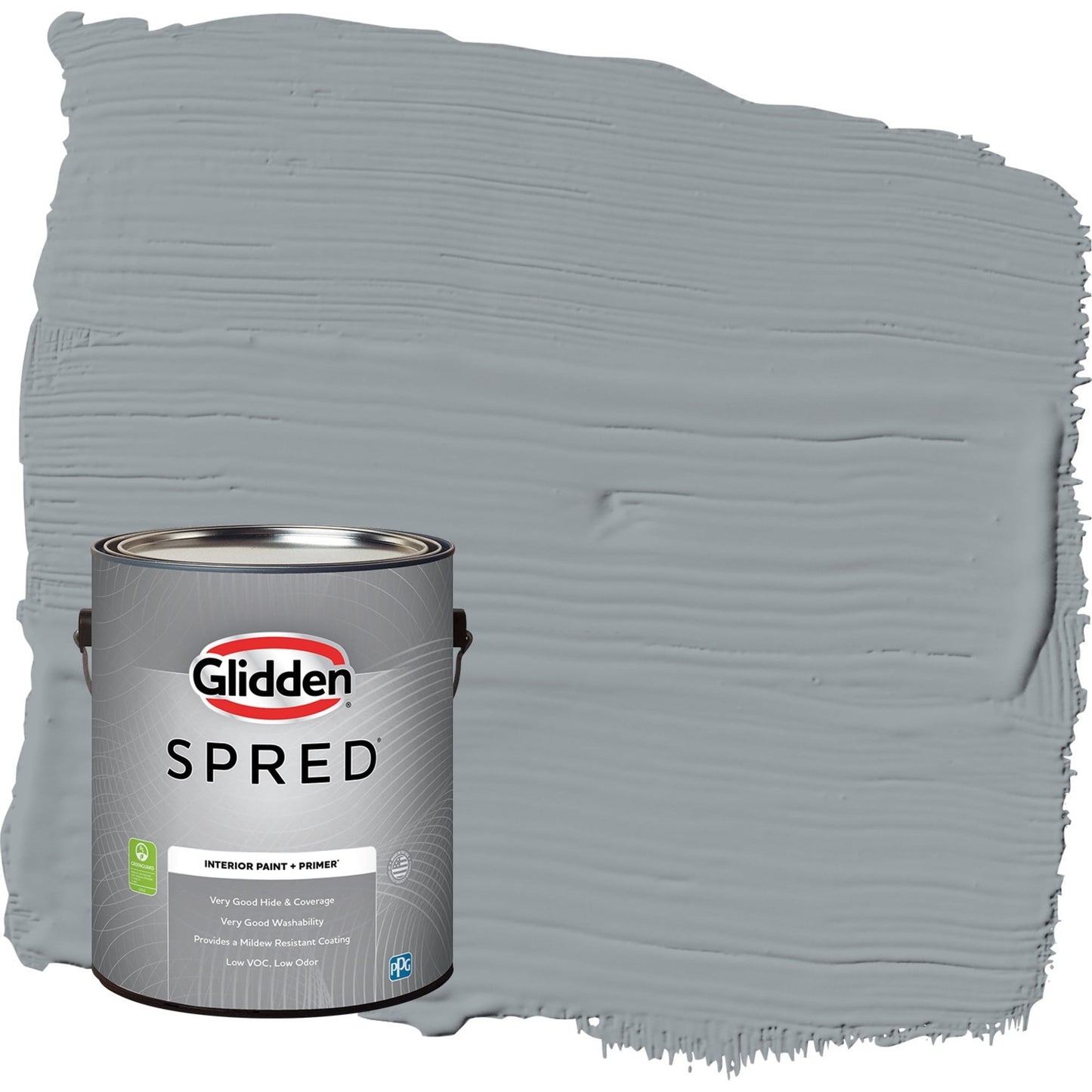 Glidden Spred UFO / Gray, Semi-Gloss Interior Paint with Primer, 1 Gallon